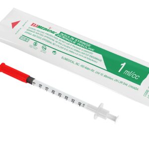 Elimedical Veterinary Syringe U-40 1ml 28G x 1/2" 30pcs/box 10V2813B