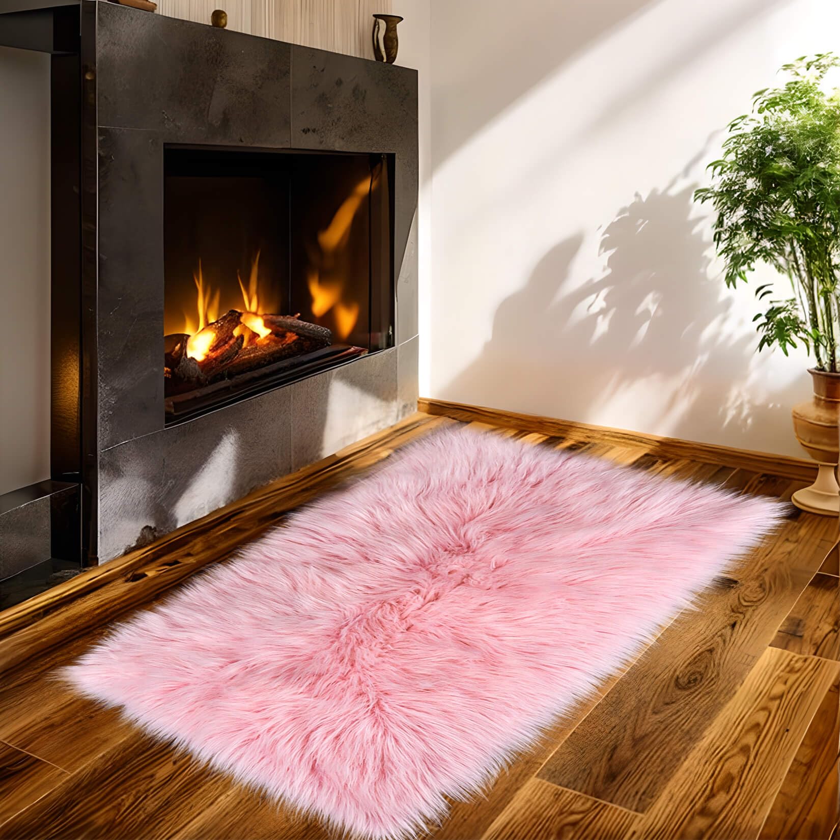 MAQIHAN Faux Fur Rug - Faux Sheepskin Rug, Area Rug Soft Fluffy Rug 20 x 32 Inch,for Bedroom, Living Room, Nursery, Dorm, Playroom,Indoor Decor, Fur Rug Rectangular