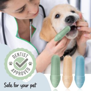 DR. Z'S GOODEEZ Pet Toothbrush for Dogs and Cats. Food Grade Silicone 360° Finger Brush. USA Dentist Approved!!