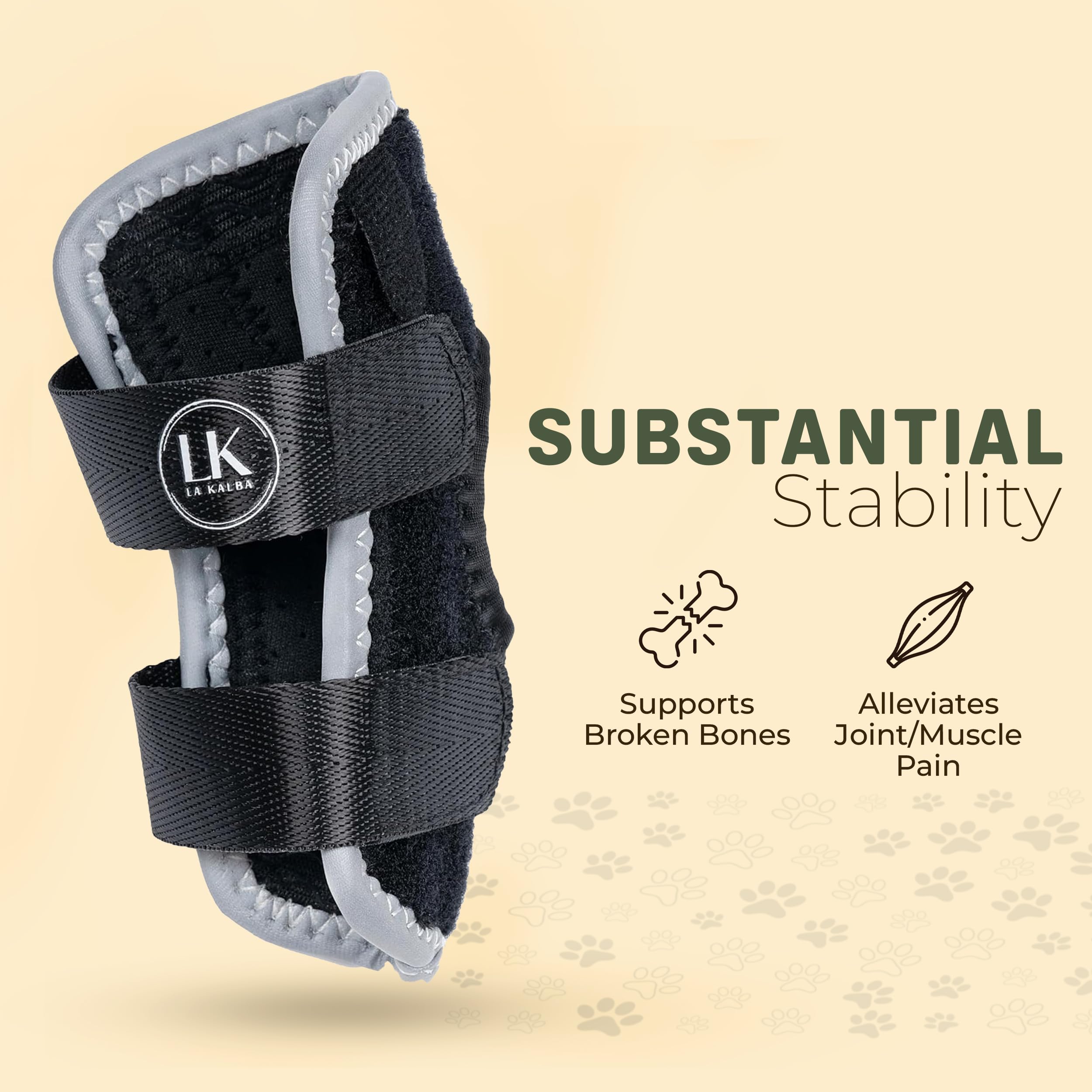 Dog leg Braces for back leg Injuries - Customizable - Lightweight, Secure Dog Ankle Brace back leg for Sprains, Torn Ligaments, and Post-Op - Promotes Faster Recovery - Reduce Pain (Small, Right)