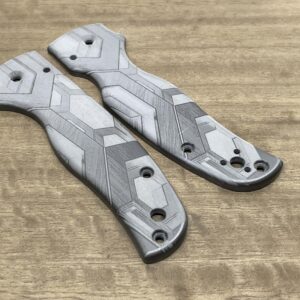 FALCON engraved Zirconium Scales for SHAMAN Spyderco