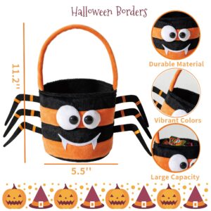 Halloween Trick or Treat Bag, Spider Plush Candy Tote Bucket Multipurpose Portable Collapsible Reusable Goody Bucket - Best Halloween Party choice