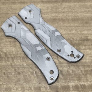 FALCON engraved Zirconium Scales for SHAMAN Spyderco