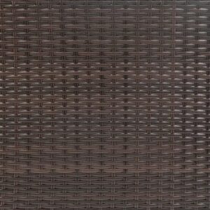 Flash Furniture Marco Indoor/Outdoor Patio Bar Counter Table, All-Weather Wicker Rattan Pattern, 2 Shelves, Brown