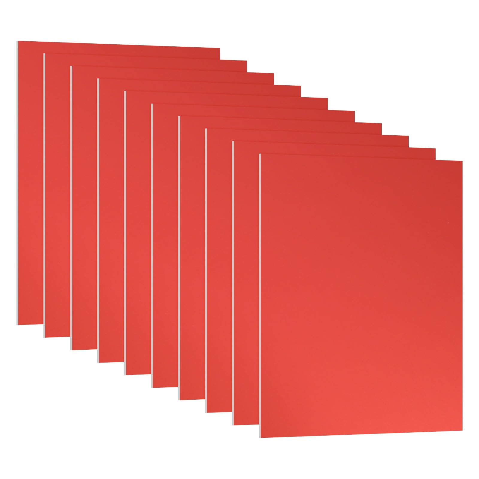 PATIKIL 7x5x1/32inch Anodized Aluminum Sheet, 10Pcs Metal Rectangle Aluminum Plate 0.8mm Thick Engraving Blanks for Laser Engraving DIY Decorative Crafting Home Decoration, Red