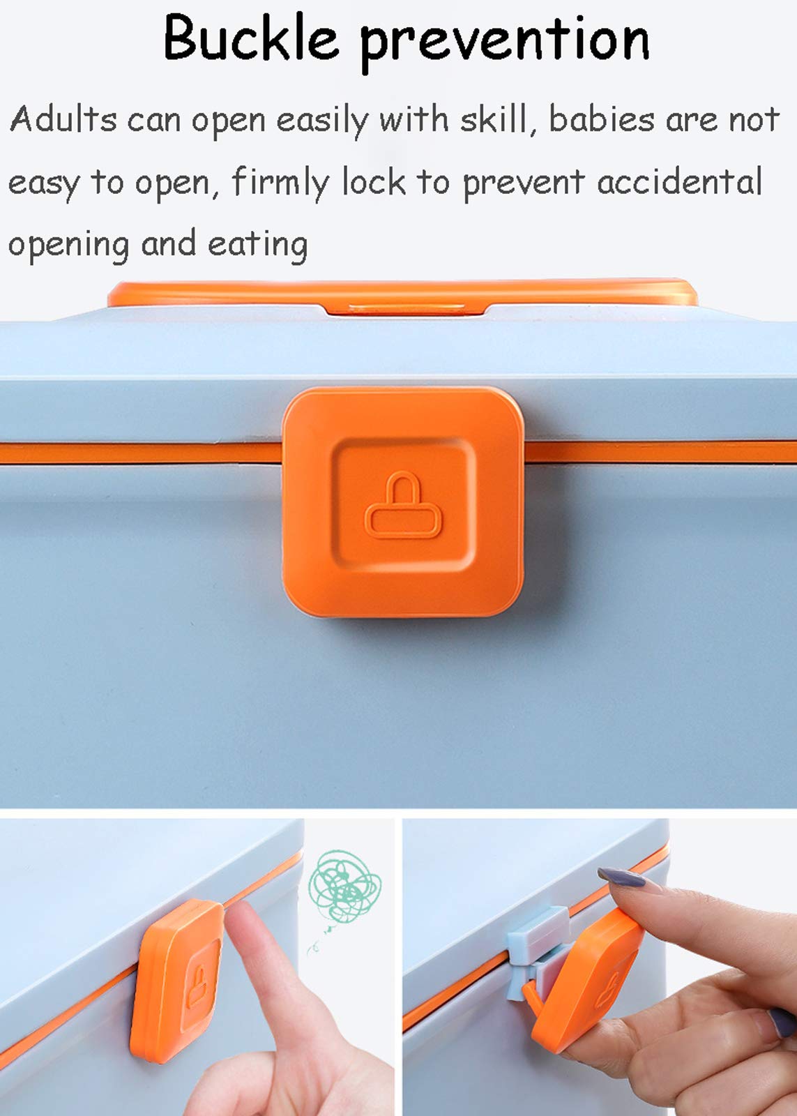 ZMQJEQANBG Family First Aid Box,Portable Medicine Chest Storage,First Aid Box, Portable Pill Drug Storage Box, Portable Medicine Medicine Chest with A Handle, for Household,Travel,Work S 25.5X19.5X19.