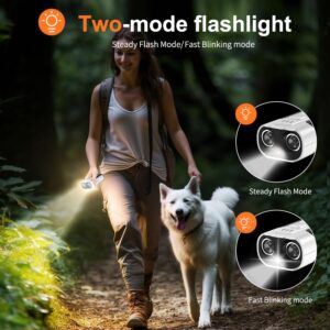 H4U Dog Training Aid to Stop Bad Behavior - Anti Barking Device for Dogs with LED Flashlight - Ultrasonic Dog Barking Silencer with 2 Ultrasonic Frequencies - Quick Charging & Effective Dog Repellent