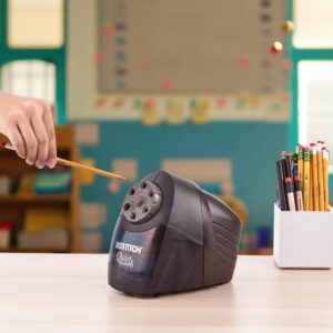 Bostitch Office QuietSharp 6 Electric Pencil Sharpener, Heavy Duty Classroom Sharpener, Size Selector with 6 Different Sizes, Perfect for Classroom and Homeschool Use, Black