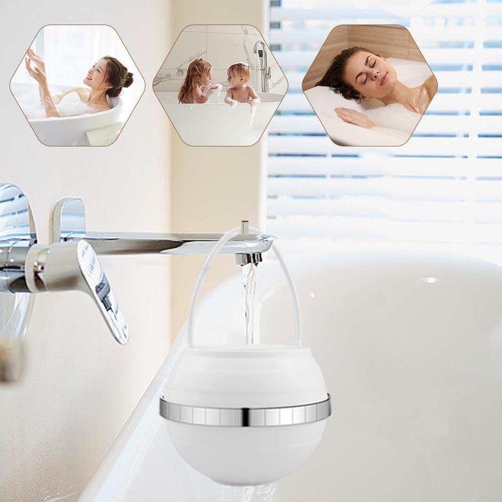 8-Level Filter Bath Ball Filter Replacement for Tub, Bathtub Water Filter, Hanging Shower Filter Removes Pollutants, Improve Water Quality to Reduces Dry Itchy Skin, Dandruff and Purifies Bath Water