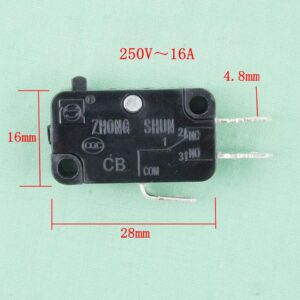 cheeyoo High Power 250V&16A Micro Switch Fit for Microwave Electric Rice Cooker Repair Kits