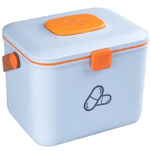 zmqjeqanbg family first aid box,portable medicine chest storage,first aid box, portable pill drug storage box, portable medicine medicine chest with a handle, for household,travel,work s 25.5x19.5x19.