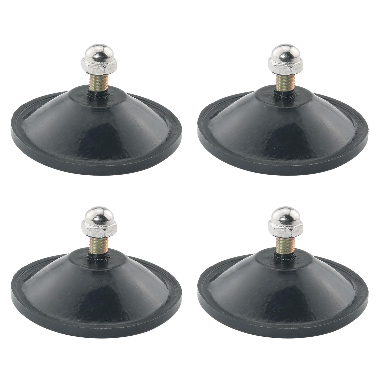 DGBRSM 4PCS Black Upgraded Large Suction Cup Strong Thickened Sucker Suction Cup M6 x 14 Threaded Screw Extra Strong Adhesive Glass Suction Cup Adhesive Glass Suction Holder