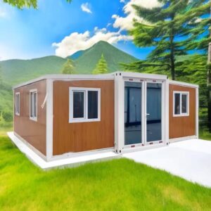 weather proof, wind resistant, anti corrision tiny expandable prefab house to live in 1 bathroom, 3 bedooms & 1 kitchen- for small family 20 ft 3 in 1 tiny backyard house