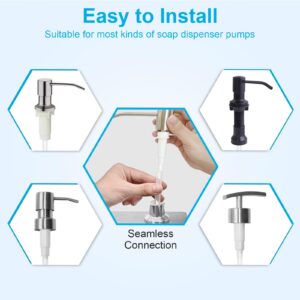 Yunlihua Soap Dispenser Extension Tube Kit, 47" Premium Sink Soap Dispenser Extension Kit with Upgraded Check Value, Powerful Suction, Never Fill the Little Bottle Again