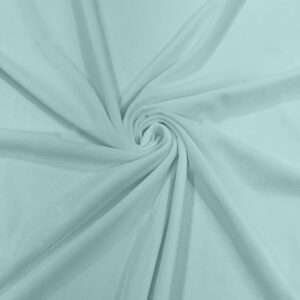 New Creations Fabric & Foam Inc, 58/60" Wide 100% Polyester Stretch Velvet Fabric by The Yard. (ICY Blue)