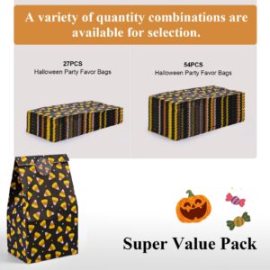 Shindel 27PCS Party Favor Bags, Candy Corn Goodie Bags Halloween Treat Bags Candy Treat Bags with Stickers for Kids Parties Gifts