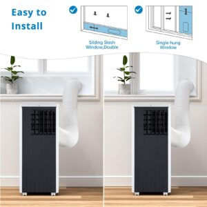 Takywep 8000BTU Portable Air Conditioners, 3-IN-1 Portable Conditioner with LCD Display Remote Control, Compact AC Unit Cools Rooms up to 350 Sq. Ft, 24H Timer, Sleep Mode, Portable AC for Indoor Room