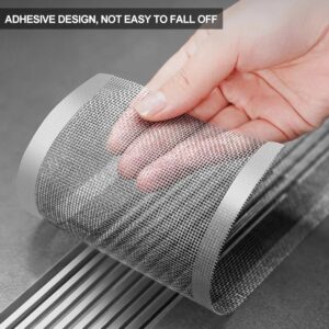 Disposable Hair Drain Stickers, Shower Drain Hair Catcher Mesh Stickers,DIY Drain Cover Hair Catcher for Any Length, Bathroom, Bathtub,Sink, Adhesive Window Screen Repair Tape Kit (2.76'' x 32.8FT)