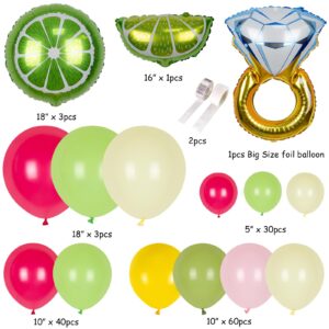 Generic Bachelorette Party Decorations, 18"" 10"" 5"" Bachelorette Balloon Arch with Lemon Ring Balloons for Bridal Shower Girls Birtdhay Mexican Fiesta Bachelorette Party Decorations