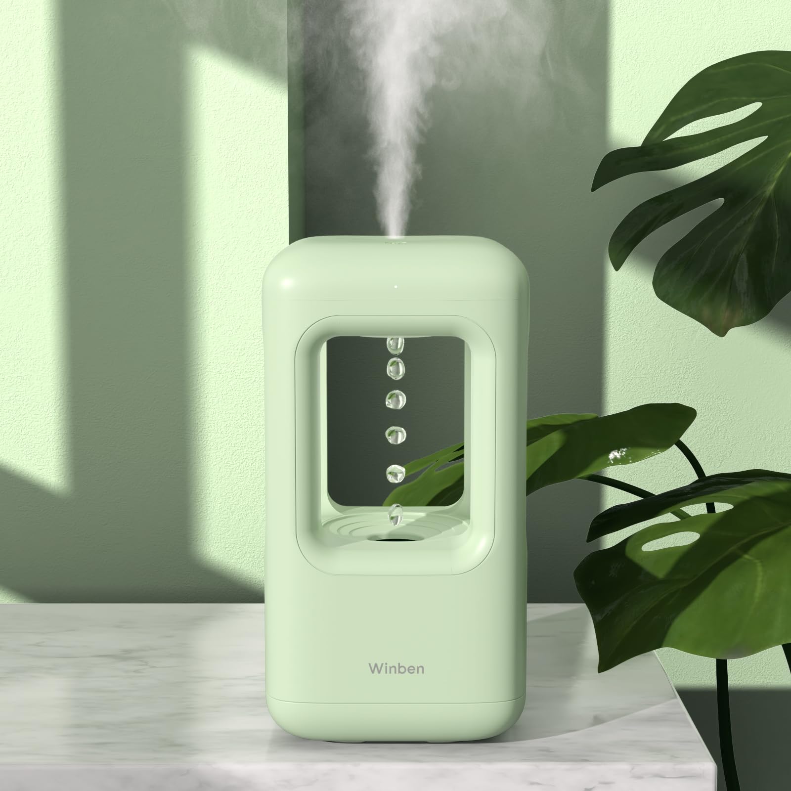 Humidifiers for Bedroom Baby Cool Mist Ultrasonic Humidifiers for Plants Indoor Humidificador Nursery Adults Kids Large Room Home Office Green