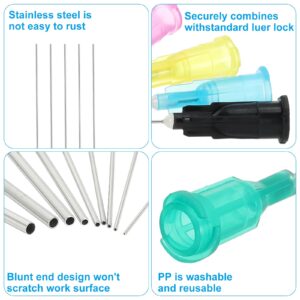 PATIKIL Blunt Tip Dispensing Needles 1.5 Inch, 50 Pcs 18G Industrial Liquid Dispenser Needle with Lure Lock for Refilling Liquid Inks Adhesive Glue