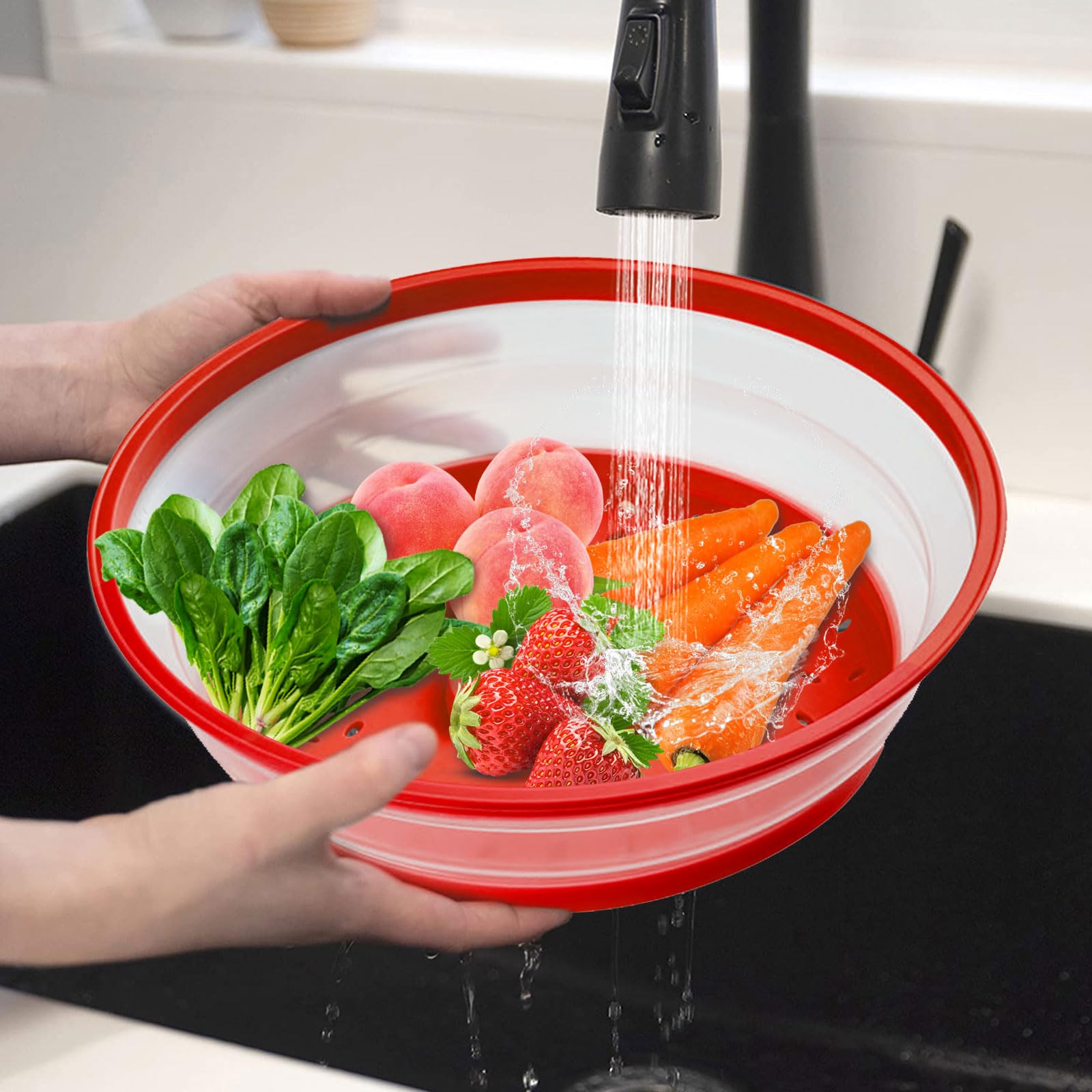 2 Pcs Microwave Splatter Cover Collapsible Microwave Splatter Guard for Food Fruit Vegetables Multi-Purpose Kitchen Gadget for Meal Safe BPA-Free Silicone Plastic Dishwasher-Safe 10.5Inch