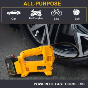 TENMOER Tire Inflator Air Compressor for Dewalt 20V Battery, 150PSI Portable Air Pump with Digital Pressure Gauge for Car,Motorcycle,Bicycle Balls (Too Only,No Battery)