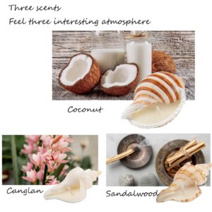 SHPii Handmade Natural Scented Candles - Conch Shell Soy Wax Candles Scented with Essential Oils, Home Scented Candles, Birthday, Christmas, Thanksgiving, Mother's Day, Stress Relief Gifts for Women