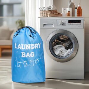 Nicunom 6 Pack Travel Laundry Bags, 24" x 36" Extra Large Laundry Bag Drawstring Closure Machine Washable Dirty Clothes Organizer, Fit a Laundry Basket or Hamper