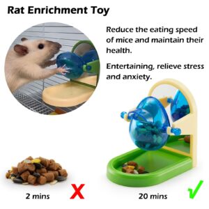 Rat Enrichment Toys, Interactive Foraging Toys For Rats, Intelligence Growth Rat Enrichment Puzzle Games, Treat Dispensing Slow Feeder for Rat Cage Toy, Bird Foraging Toy for Parakeet Conure (1Pcs)