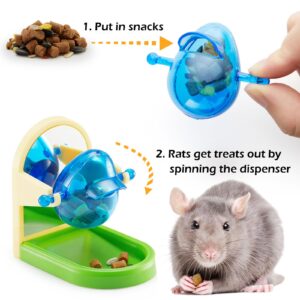 Rat Enrichment Toys, Interactive Foraging Toys For Rats, Intelligence Growth Rat Enrichment Puzzle Games, Treat Dispensing Slow Feeder for Rat Cage Toy, Bird Foraging Toy for Parakeet Conure (1Pcs)