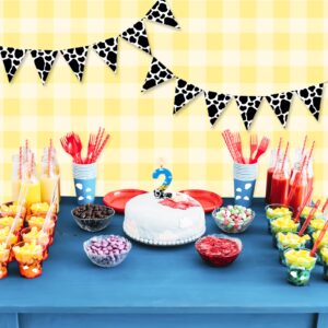 Threlaco Toy Inspire Game Birthday Number Candles Cartoon Birthday Cake Topper Candles Blue Sky and White Cloud Cow Birthday Candle for Boy Girl Party Decor Supplies(Number 2)