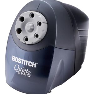 Bostitch Office QuietSharp 6 Electric Pencil Sharpener, Heavy Duty Classroom Sharpener, Size Selector with 6 Different Sizes, Perfect for Classroom and Homeschool Use, Black