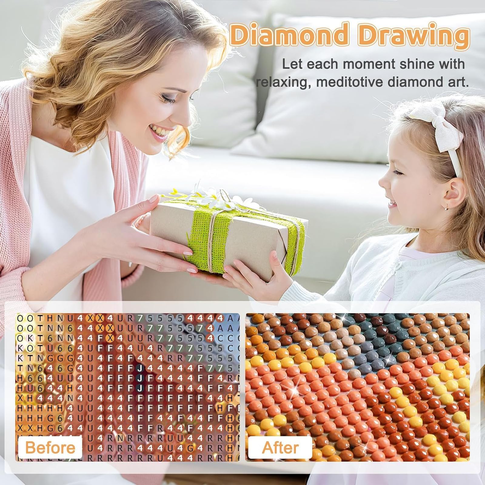 Gearock 2 Pack Christmas Diamond Painting Kits for Adults Beginners, Merry Grinchmas DIY Diamond Art Kits for Room Bedroom Living Room Decor, 5D Diamond Art Painting, Christmas Gifts, 12x16 Inch