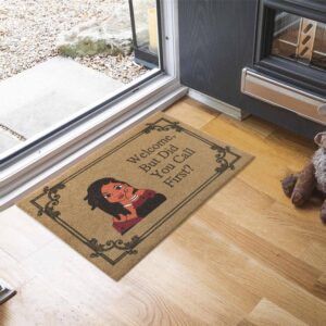 MWAZZLL Welcome Mat Outdoor Indoor Non Slip Funny Doormat Easy to Clean But Did You Call First Front Door Mats for Entrance,Patio,High Traffic Areas Brown