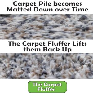 The Carpet Fluffer by Johnny World Products – Revitalize Matted Carpets and Rugs Instantly – Handheld, Easy-to-Use Tool for High-Traffic Areas, Stairs, and Pet Hair Removal