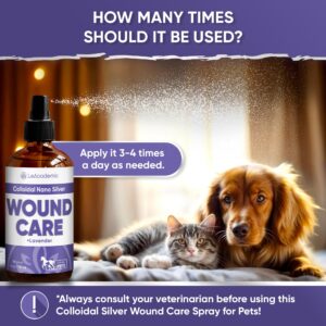 Dog Wound Spray | Cat and Dog Wound Care | Dog Itch Spray | Pet Wound Care + Lavender | Wound Care for Dogs | Cat Wound Care | Horse Wound Care | Wound Care for Cats | Chicken Wound Spray | 4 Oz