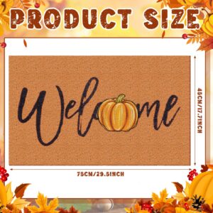 Welcome Doormat Imitation Coir Mats Outdoor 18 x 30 Inch Non Slip Coir Door Mats Fall Pumpkin Graduation Welcome Outdoor Mat for Entrance Indoor Front Door(Pumpkin)