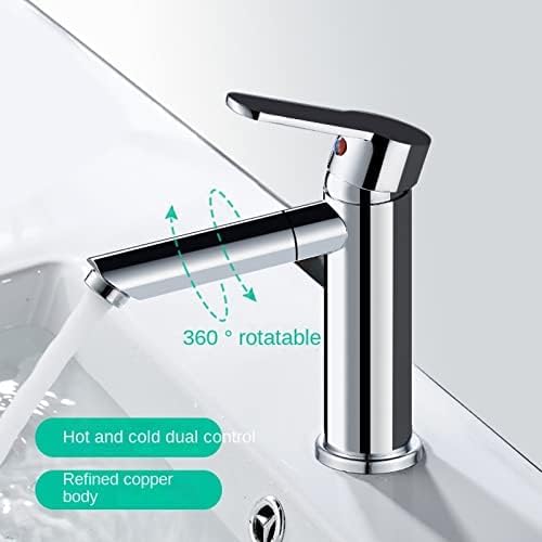 RONPOTY Faucets, Kitchen Taps Brass Bathroom Basin Faucets Basin Mixer Sink Bath Drinking Water Tap Mixer Chrome Modern Washbasin