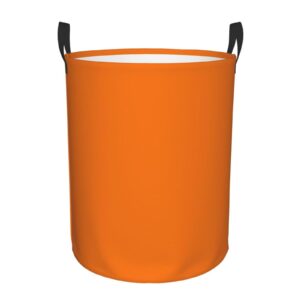 large laundry basket, orange collapsible laundry hamper dirty clothes washing bin for college dorm storage essentials 15.7" x 19.6"