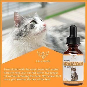 Life of Health Natural Antibiotics for Cats - Cat Antibiotics - Cat Antibiotic - Pet Antibiotics - Cat Immune Support - Antibiotic for Cats - Cat Multivitamin - Cat UTI Antibiotics -