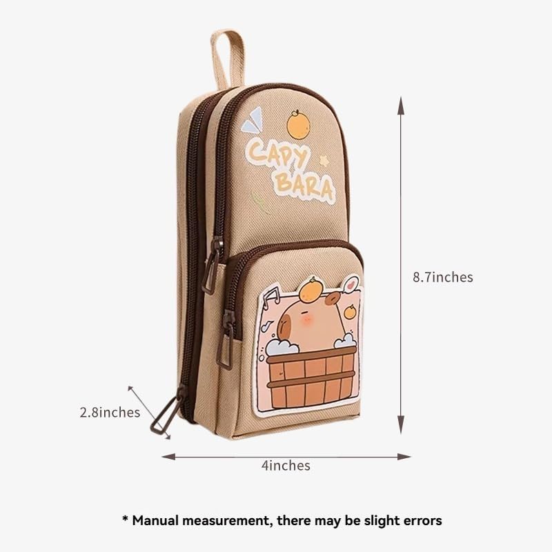 Big Capicacity Kapibara Capybara Cartoon Pencil Case Cute Aesthetic Pen Holder Pencil Pouch Box Pen case (version1)