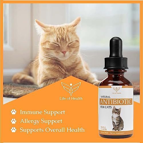 Life of Health Natural Antibiotics for Cats - Cat Antibiotics - Cat Antibiotic - Pet Antibiotics - Cat Immune Support - Antibiotic for Cats - Cat Multivitamin - Cat UTI Antibiotics -