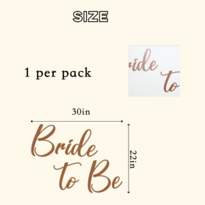 Bride to Be Decal - Bridal Shower Backdrop,Miss to Mrs Sticker for Balloon Arch,Bridal Shower Sticker,Engagement Party (Brown Bride)