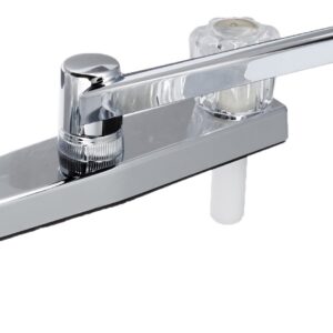 Aqua Vista 10-B421-AV Two Handle & EZ-FLO Non-Metallic 10122 Kitchen Sink Faucets with Chrome Finish