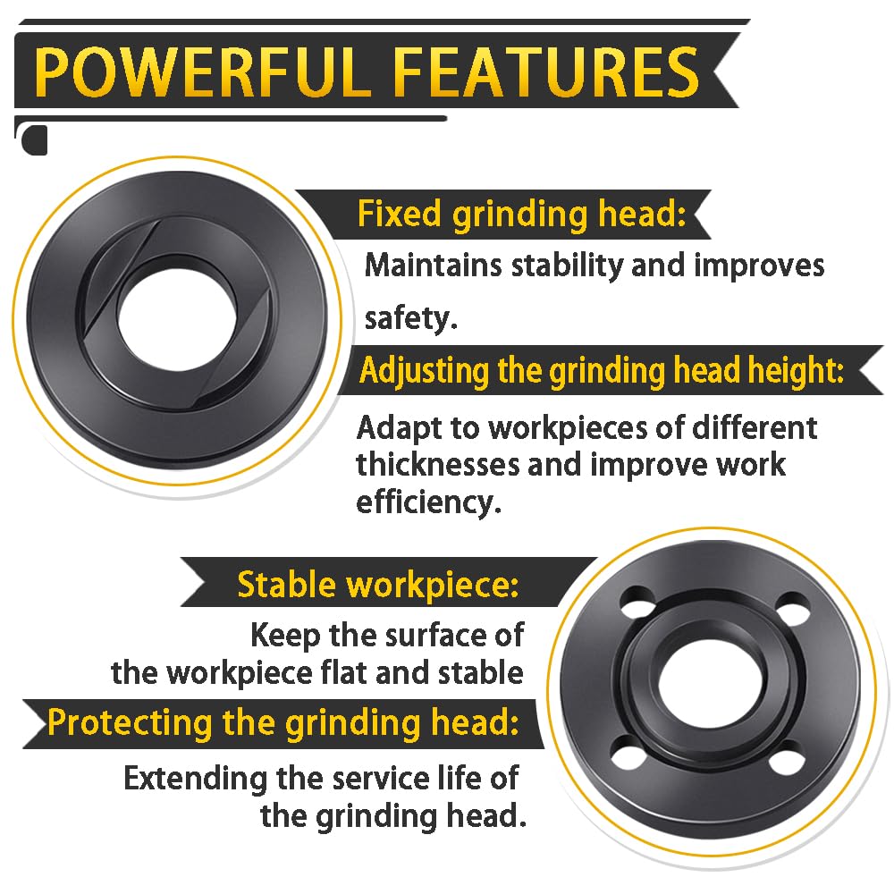 7PCS Angle Grinder Nut Angle Grinder Flange Wrench, Premium Flange Metal Lock Nut Compatible with Milwaukee Metabo Dewalt Bosch Ryobi Black Decker 4.5" 5" 5/8-11 Replacement Part