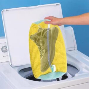 Ameurey 2Pcs Shoe Washing Machine Bag, Laundry Shoe Bags for Washing Machine,Sneaker Washing Machine Bag, Reusable Dustproof Travel Shoe Bag