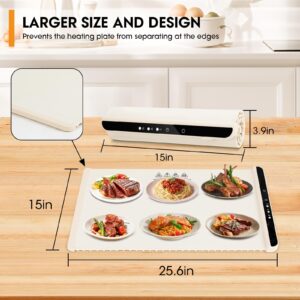 Electric Warming Tray -Warming Mat for Food, with 3 Temperature Settings,Auto Shut-Off -Food Warmers for Parties,Food Warming mat,for Party, for Thawi