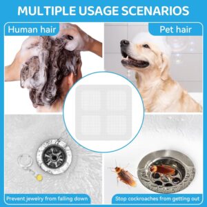 SHUCHUANG 30 Pcs 4" X 4" Disposable Shower Drain Hair Catcher, Bathroom Drain Hair Catcher,Drain Mesh Cover, Drain Mesh Strainer. Suitable for bathrooms, Laundry Rooms, bathtubs, Kitchens, Sinks