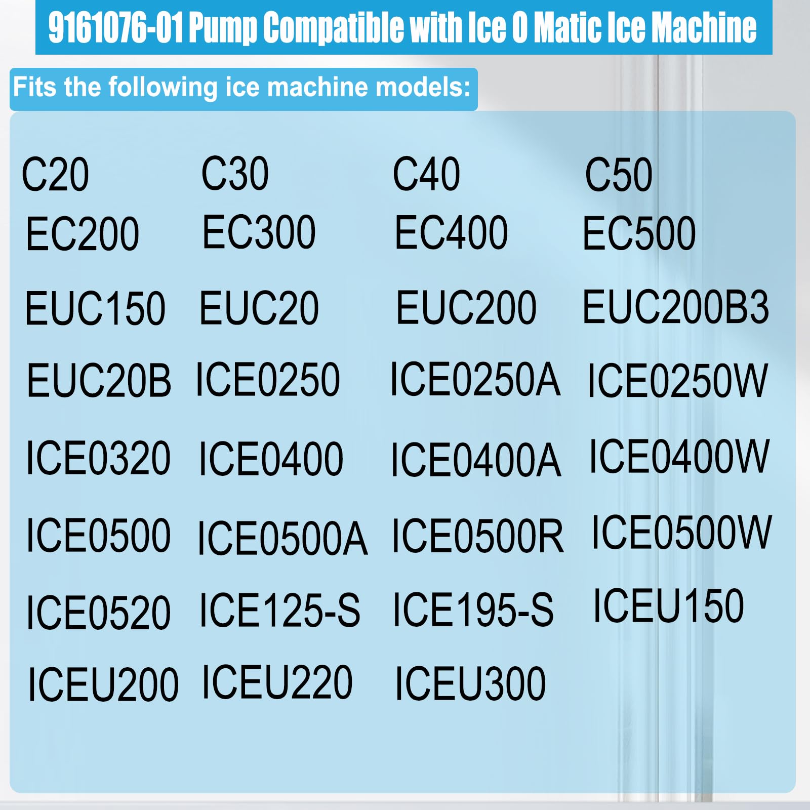 9161076-01 Ice Machine Pump Motor Replacement, Compatible with Ice O Matic Ice Machine, Replaces 803338 GPP-1MH-1P HRIM-21-115 115V 60/50Hz.